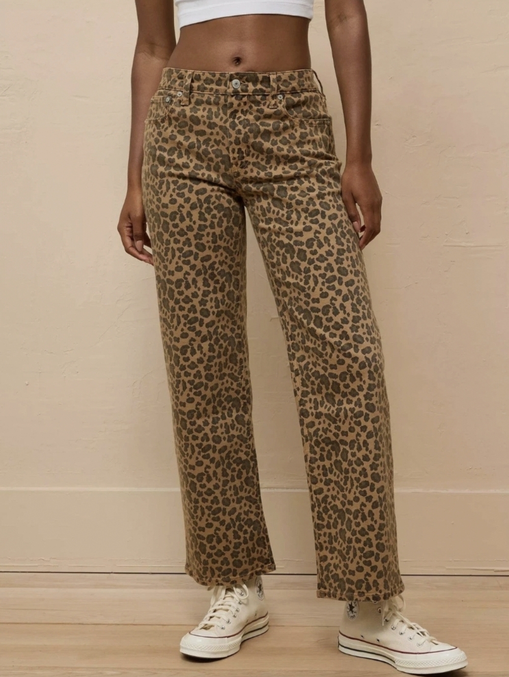 American Eagle Outfitters Leopard Print Stovepipe Pants